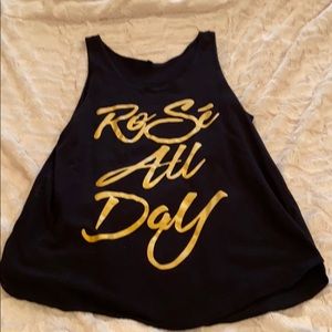 Rose All Day graphic tank top